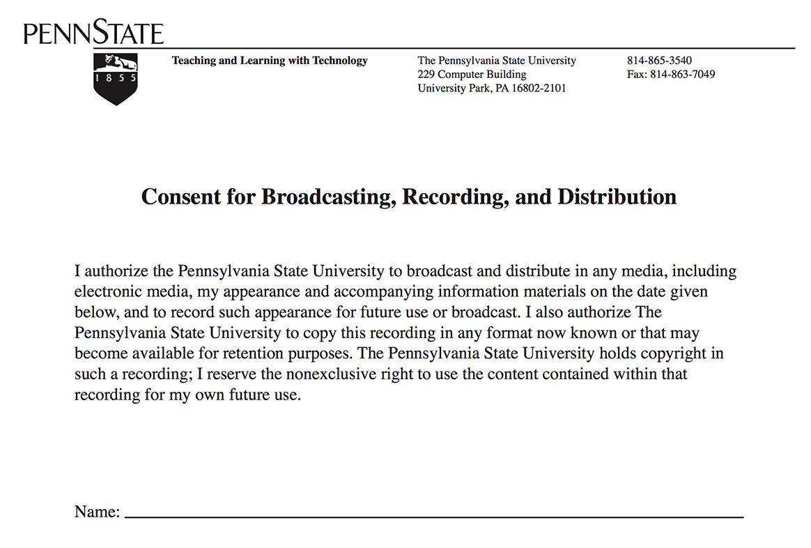 Media Release Form
