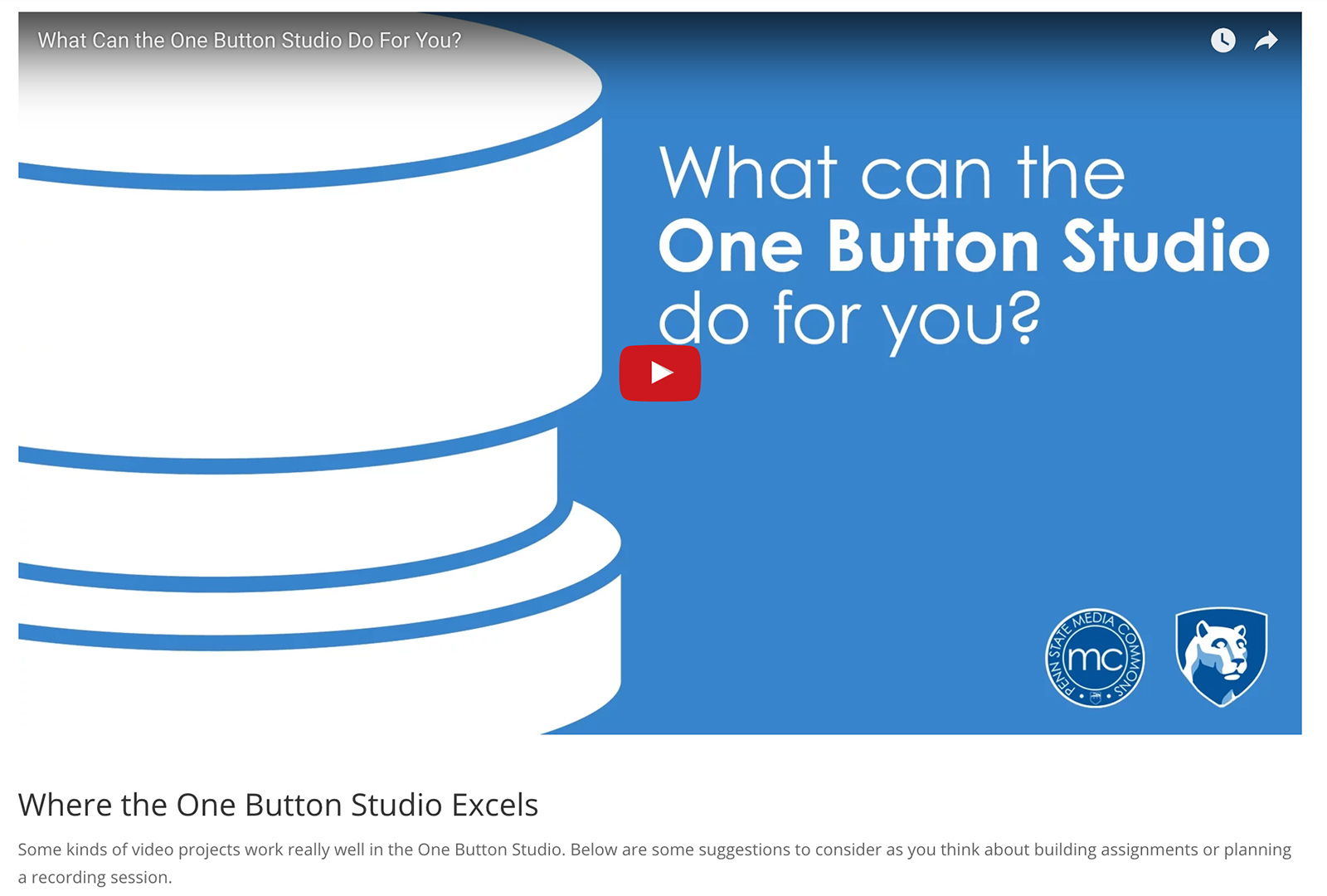 One Button Studio Guide