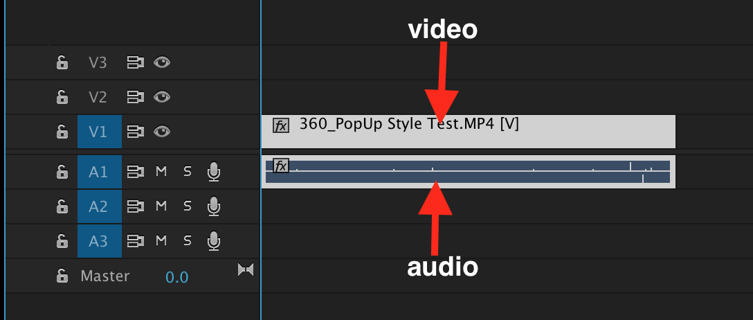 video and audio tracks