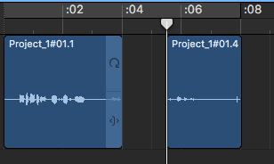 garageband how to remove a split