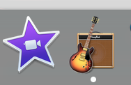 GarageBand icon in the dock.