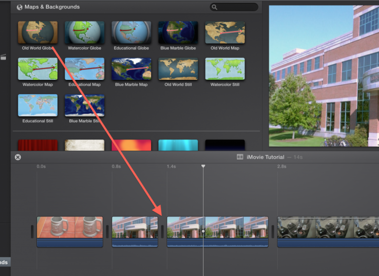 how to change background in imovie