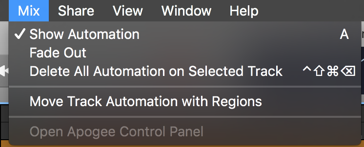 Show/hide automation button