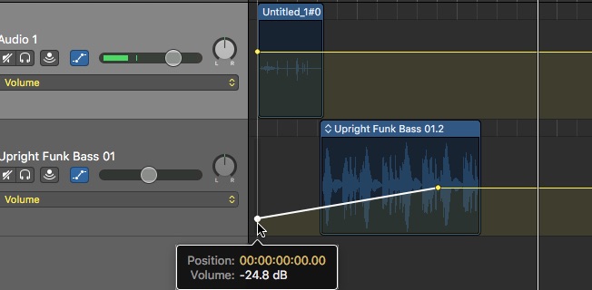 Fades Volume Adjustment Music And Sound Effects In Garageband