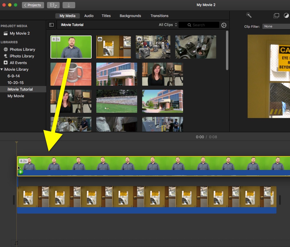 change background in imovie