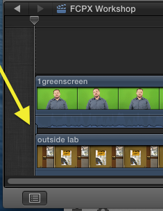 Drag background image under green screen footage