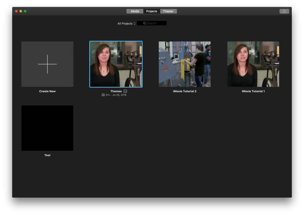 imovie 10.1.4 move project