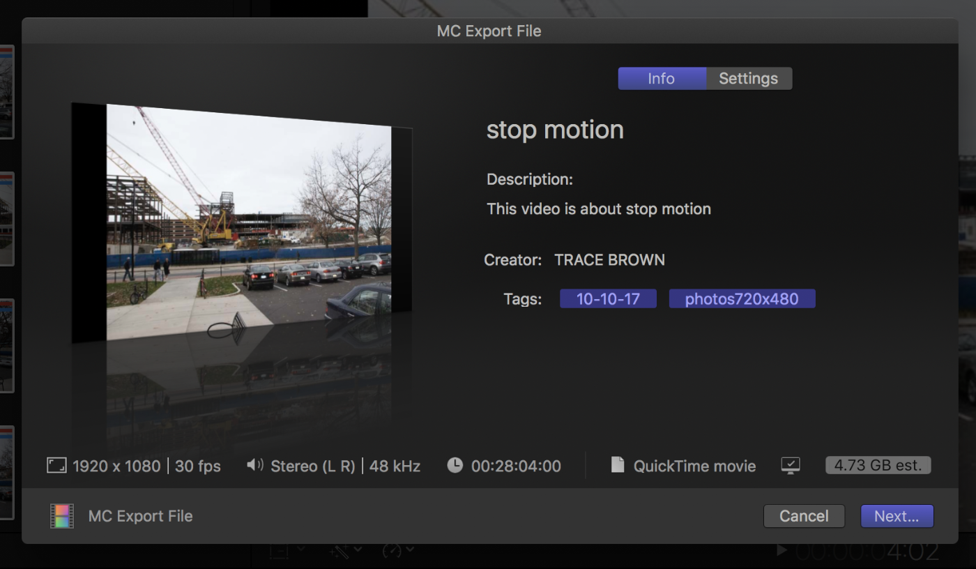 Final Cut Pro Exporting Your Finished Movie Media Commons