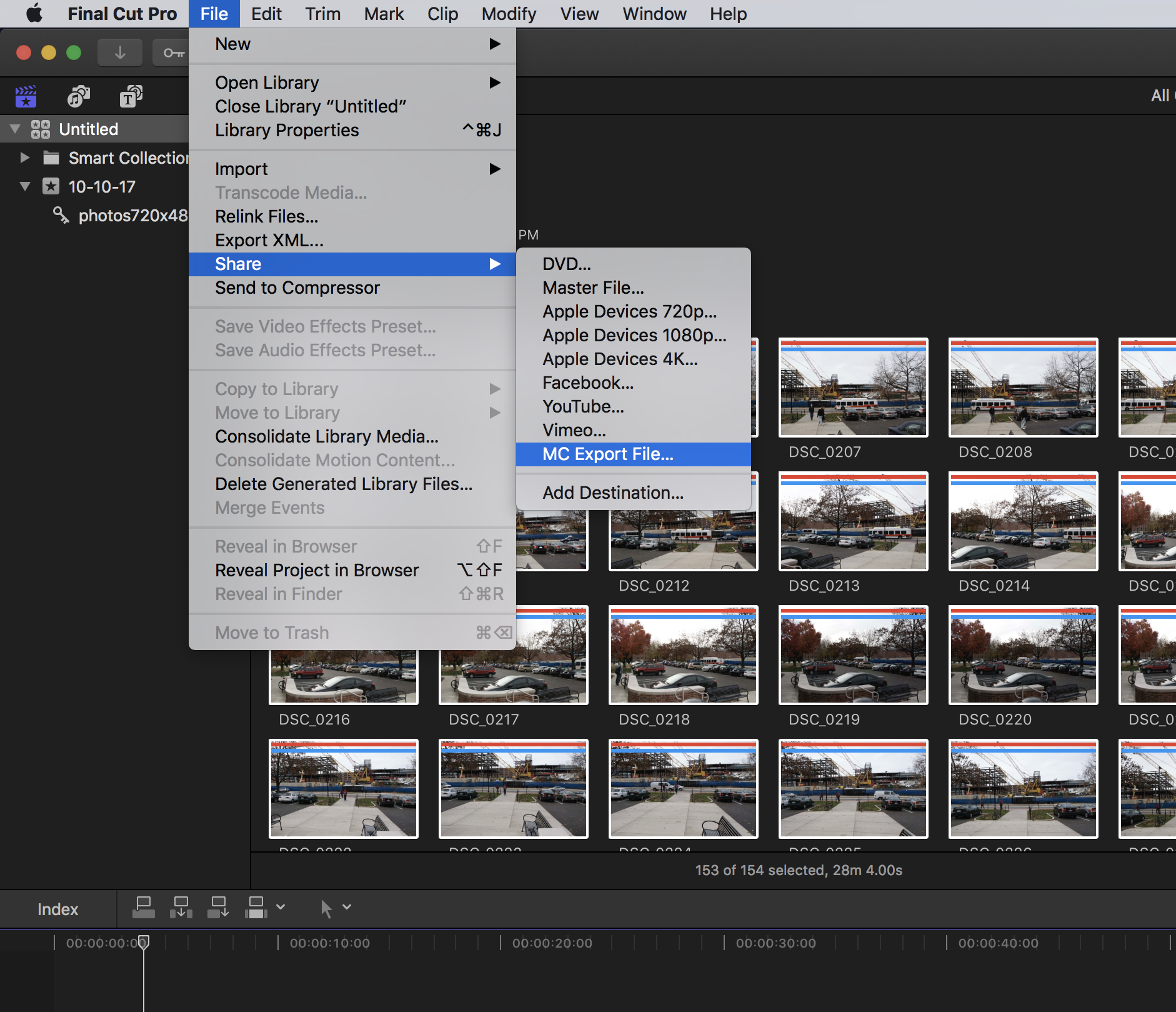 final cut pro export