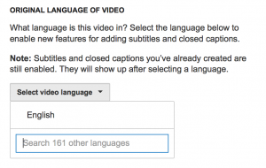 Select video language
