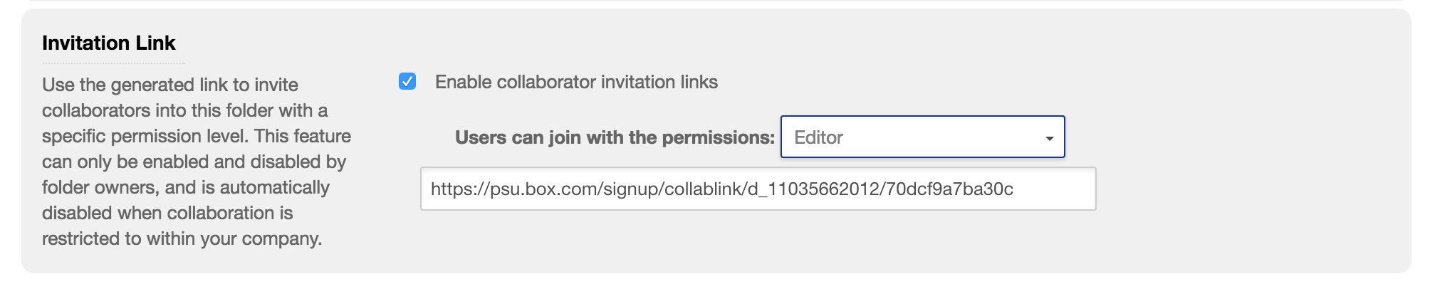 Box Invitation Link