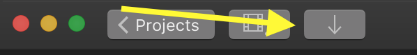 The Import button in iMovie.