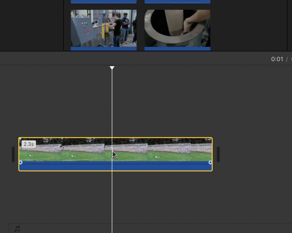 imovie cut clip