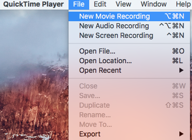 Quicktime New Recording