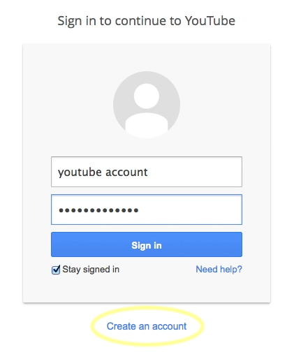 Sign in account youtube Google Account