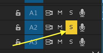 S button next to track name