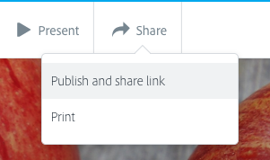 Publish and share link 