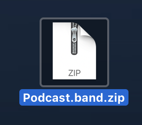 Podcast .zip file