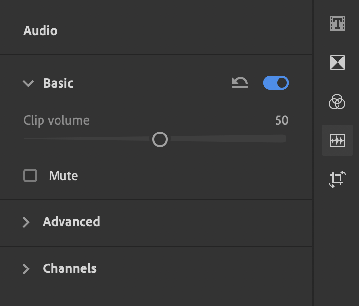 audio adjustments window