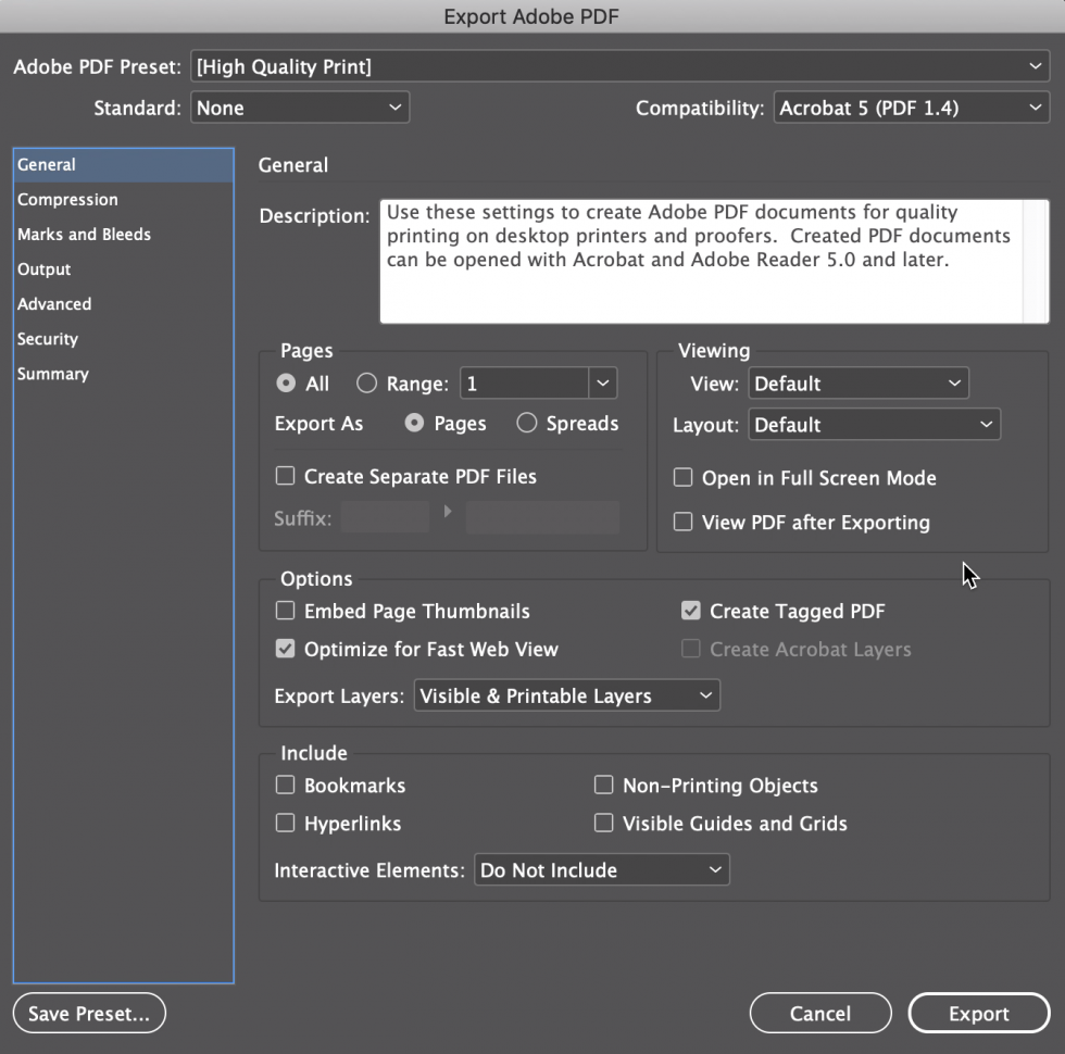 Exporting An InDesign Poster | Media Commons