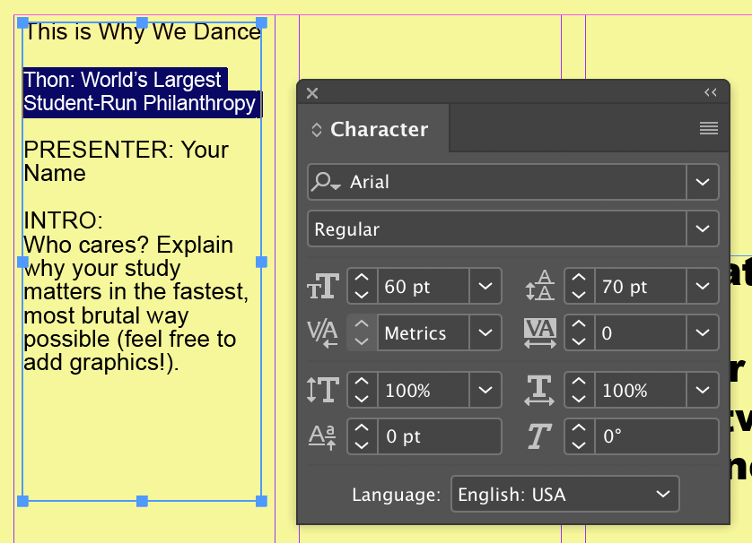 Adding and Formatting Text InDesign Media Commons