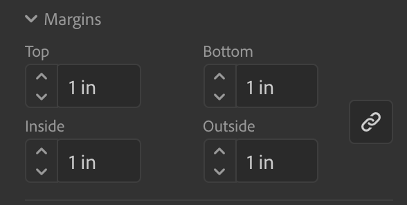 Poster margins setup