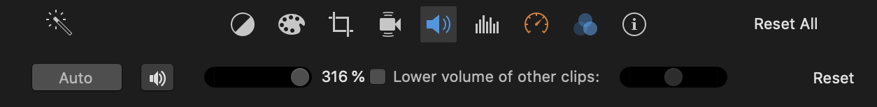 reduce audio imovie 10.1.2