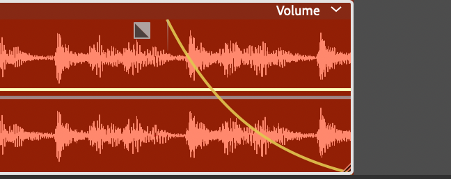 Line indicating fade out