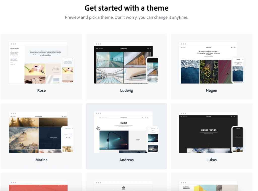 portfolio themes