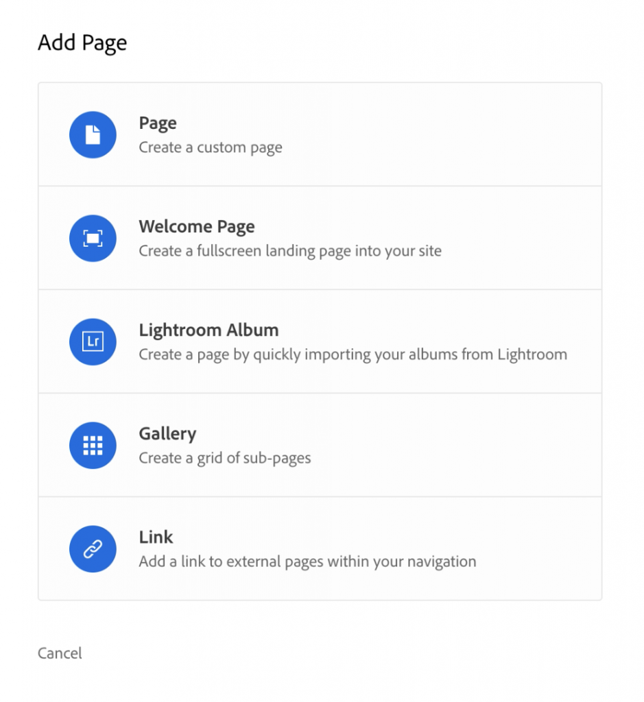 add page options