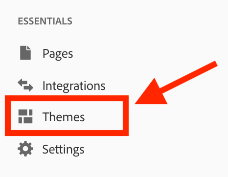 Click Themes under Essentials.