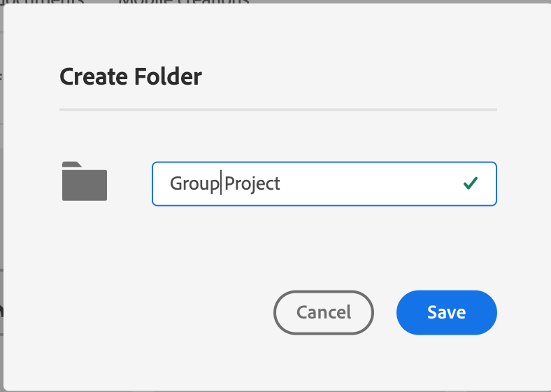 Enter a folder name