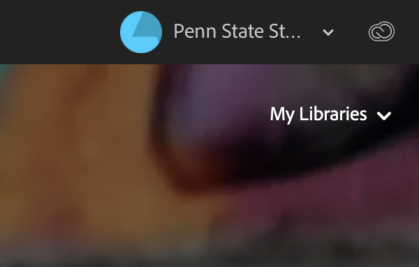 stock blue circle in menu bar image