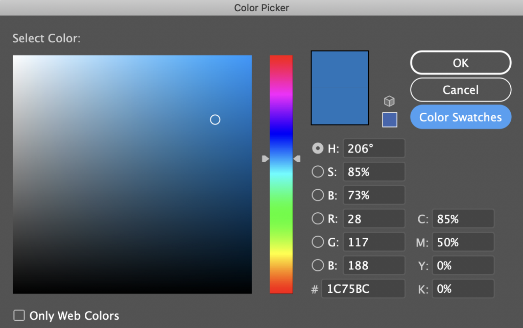 adobe illustrator color picker color wheel