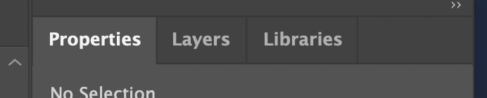 libraries tab behind properties panel