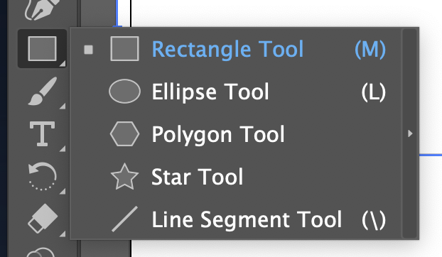 Illustrator Long Click Rectangle Tool In Tool Panel To See Other Shape Tools 