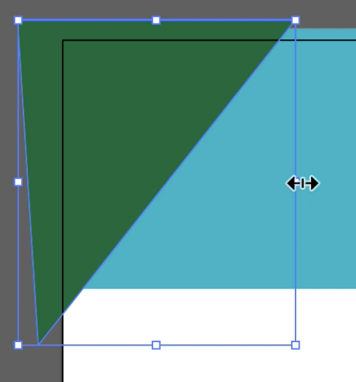 drag edge handles to resize shape