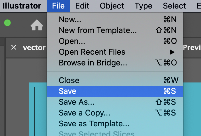 save from file menu