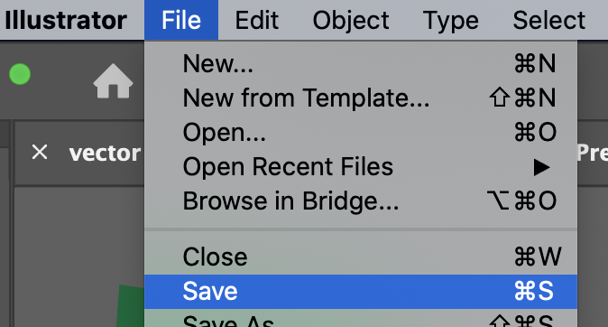  save from file menu