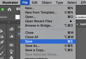 save in file menu
