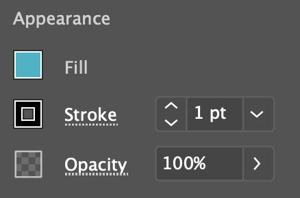 stroke swatch in appearance panel