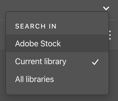  adobe stock in search dropdown