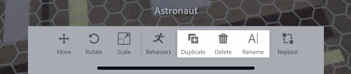 Duplicate, Delete, Rename