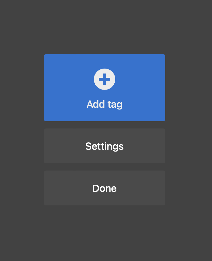 Add Tag Button