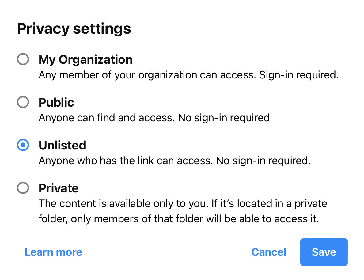 Privacy Settings