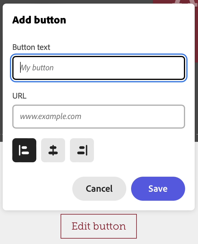 Button settings